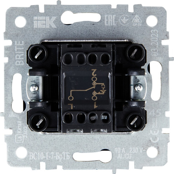 Изображение товара Выключатель IEK Brite BR-V12-1-10-K45 (темная бронза)