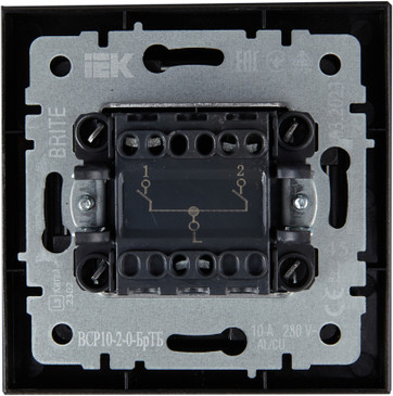 Изображение товара Выключатель IEK Brite BR-V20-0-10-K45-F (темная бронза)