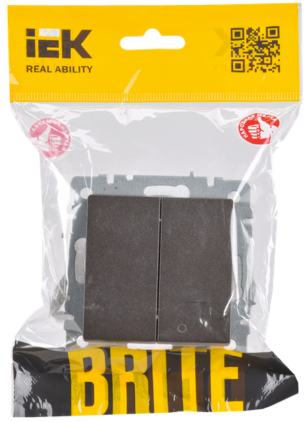 Изображение товара Выключатель IEK Brite BR-V15-0-10-K45 (темная бронза)