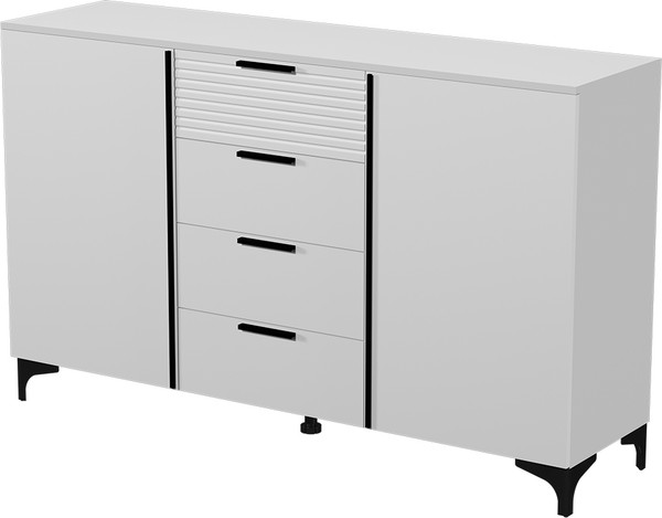 Изображение товара Тумба Bravo Мебель Брента (белый снег/лак белый)