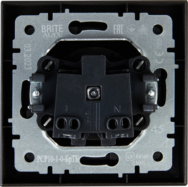 Изображение товара Розетка IEK Brite BR-R10-10-K45-F (темная бронза)
