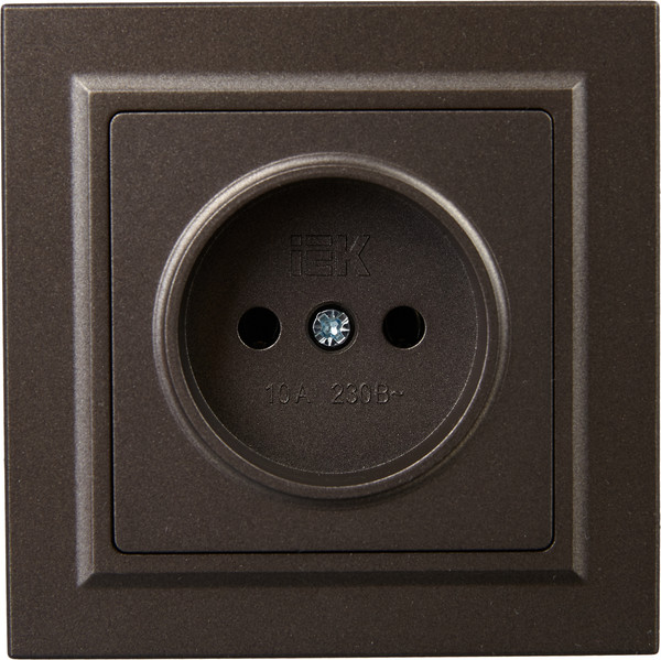 Изображение товара Розетка IEK Brite BR-R10-10-K45-F (темная бронза)