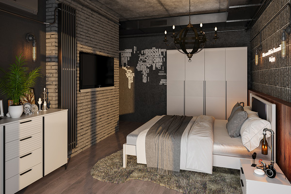 Изображение товара Прикроватная тумба Bravo Мебель Брента (белый снег/лак белый)