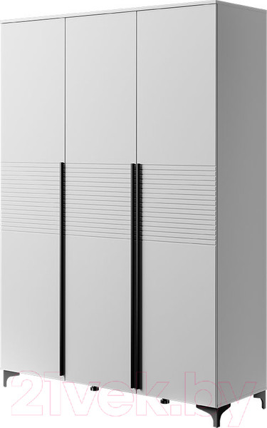 Изображение товара Шкаф Bravo Мебель Брента ШР-3 (белый снег/лак белый)