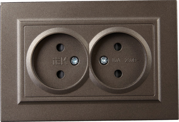 Изображение товара Розетка IEK Brite BR-R23-10-K45-F (темная бронза)