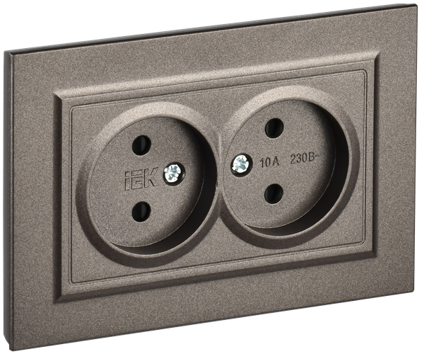 Изображение товара Розетка IEK Brite BR-R23-10-K45-F (темная бронза)