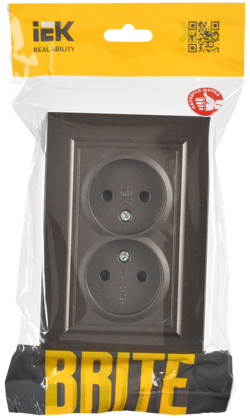 Изображение товара Розетка IEK Brite BR-R23-10-K45-F (темная бронза)