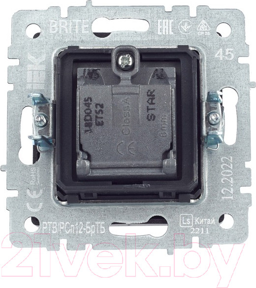 Изображение товара Розетка IEK Brite BR-AF20-O-K45 (темная бронза)