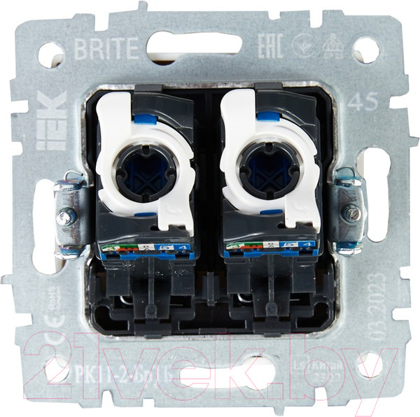 Изображение товара Розетка IEK Brite BR-K20-2-K45 (темная бронза)