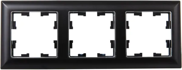 Изображение товара Рамка для выключателей и розеток IEK Brite BR-M32-12-2-K23 (хром/черный)