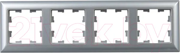 Изображение товара Рамка для выключателей и розеток IEK Brite BR-M42-12-K47 (алюминий)