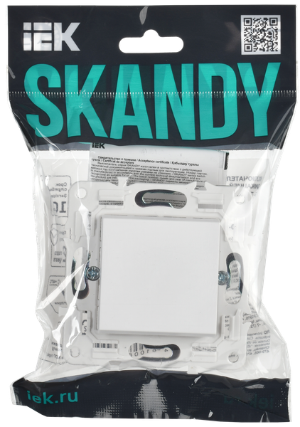 Изображение товара Выключатель IEK Skandy SK-V10-0-10-K01 (арктический белый)