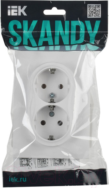 Изображение товара Розетка IEK Skandy SK-R24-16-K01-F (белый)