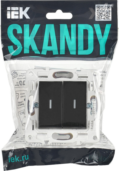 Изображение товара Выключатель IEK Skandy SK-V22-1-10-K02 (черный)