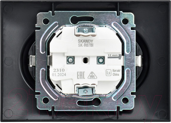 Изображение товара Розетка IEK Skandy SK-R24-16-K02-F (черный)