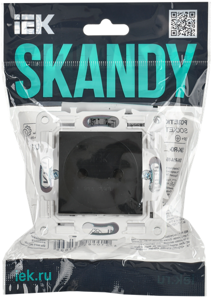 Изображение товара Розетка IEK Skandy SK-R10-10-K02 (черный)