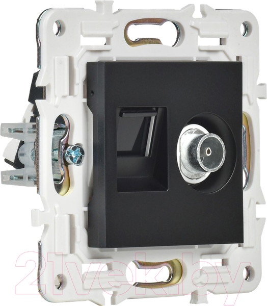 Изображение товара Розетка IEK Skandy SK-AK20-2-K02 (черный)