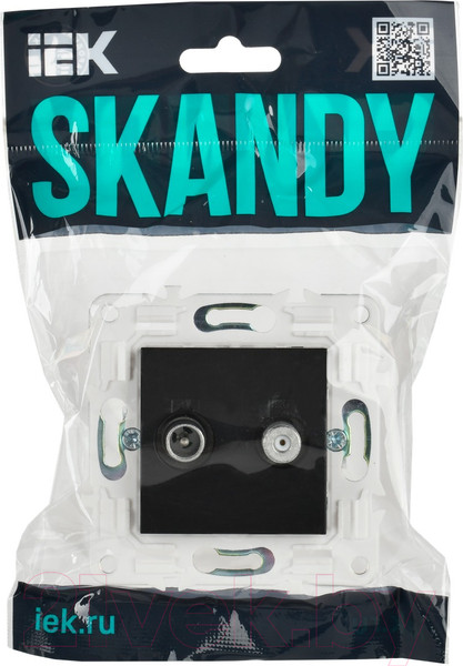 Изображение товара Розетка IEK Skandy SK-AF20-O-K02 (черный)