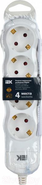 Изображение товара Колодка удлинителя IEK WYP10-D-KP-16-04-ZS-K01