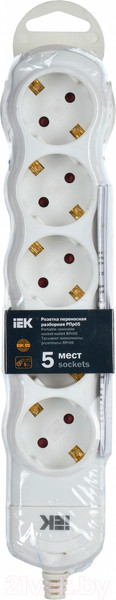 Изображение товара Колодка удлинителя IEK WYP10-D-KP-16-05-ZS-K01