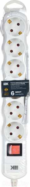 Изображение товара Колодка удлинителя IEK WYP10-D-KP-16-06-ZKS-K01