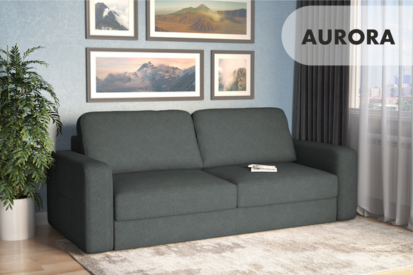 Изображение товара Диван Mio Tesoro Aurora (Velutto 32 темно-серый)