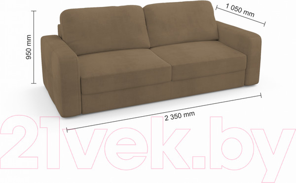 Изображение товара Диван Mio Tesoro Aurora (Velutto 03 коричневый)