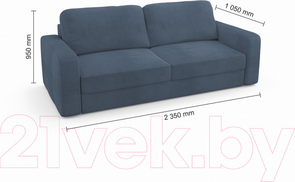 Изображение товара Диван Mio Tesoro Aurora (Velutto 48 синий denim)