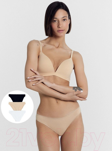 Изображение товара Комплект женских трусов Mark Formelle 412286-3 (р.106, белый-1)