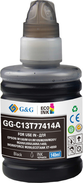 Изображение товара Контейнер с чернилами G&G GG-C13T77414A (черный пигментный)