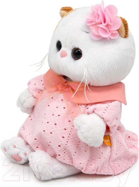 Изображение товара Мягкая игрушка Budi Basa Кошечка Ли-Ли Baby в пудровом платье / LB-141