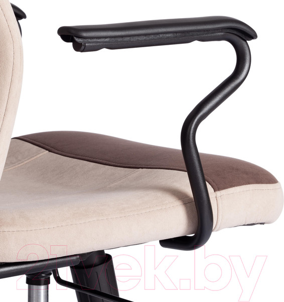 Изображение товара Кресло офисное Tetchair Aviator флок/ткань (коричневый/бежевый/серый)