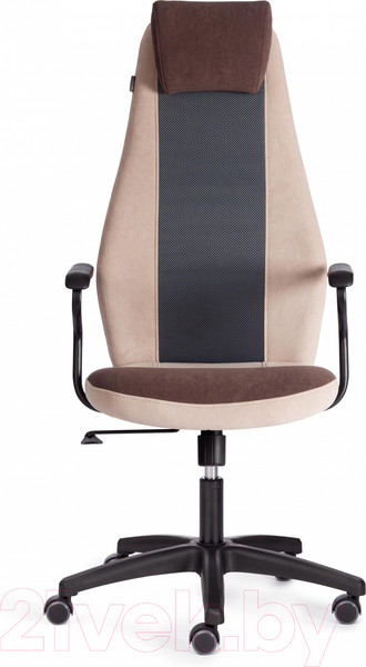Изображение товара Кресло офисное Tetchair Aviator флок/ткань (коричневый/бежевый/серый)