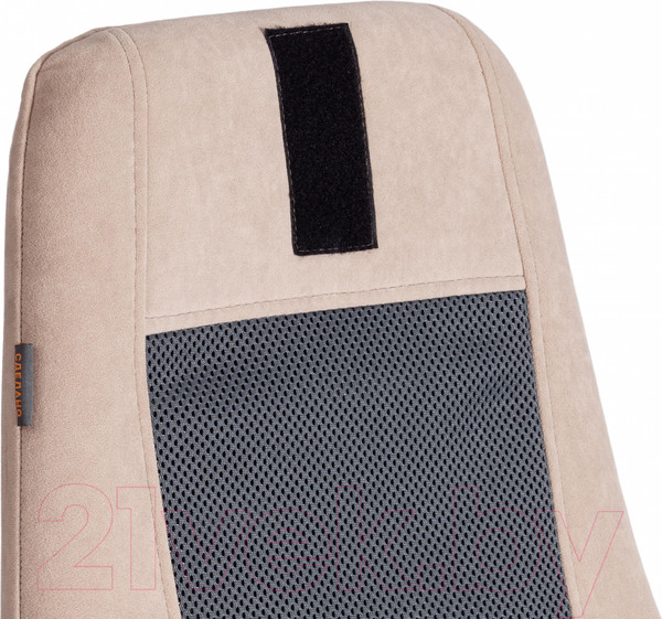 Изображение товара Кресло офисное Tetchair Aviator флок/ткань (коричневый/бежевый/серый)