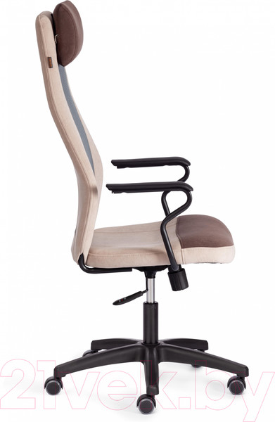 Изображение товара Кресло офисное Tetchair Aviator флок/ткань (коричневый/бежевый/серый)