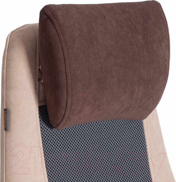 Изображение товара Кресло офисное Tetchair Aviator флок/ткань (коричневый/бежевый/серый)