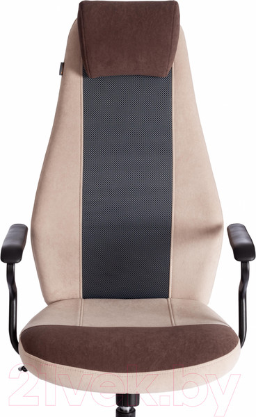 Изображение товара Кресло офисное Tetchair Aviator флок/ткань (коричневый/бежевый/серый)