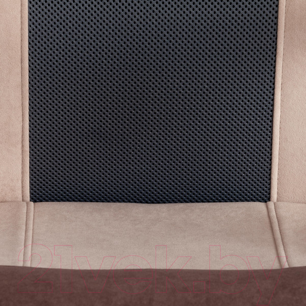 Изображение товара Кресло офисное Tetchair Aviator флок/ткань (коричневый/бежевый/серый)