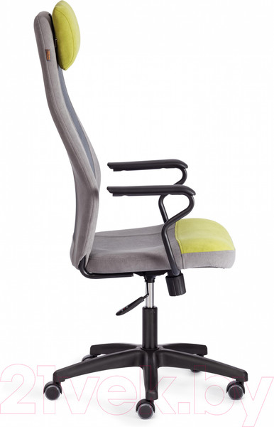 Изображение товара Кресло офисное Tetchair Aviator флок/ткань (олива/серый/серый)
