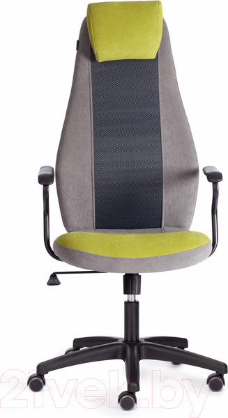 Изображение товара Кресло офисное Tetchair Aviator флок/ткань (олива/серый/серый)