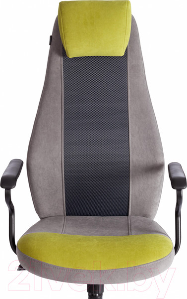 Изображение товара Кресло офисное Tetchair Aviator флок/ткань (олива/серый/серый)