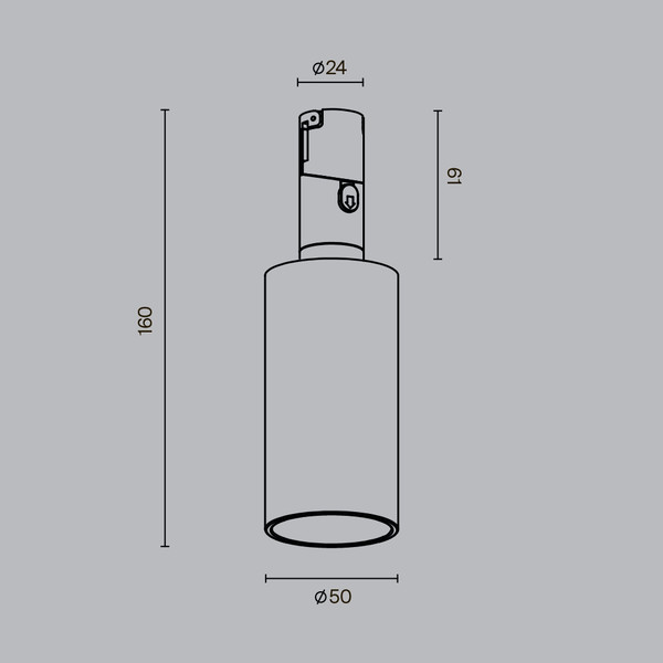 Изображение товара Трековый светильник Maytoni TR207-1-3W3K-B