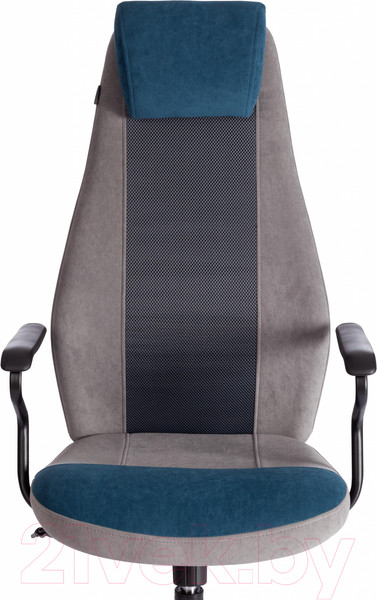 Изображение товара Кресло офисное Tetchair Aviator флок/ткань (синий/серый/серый)