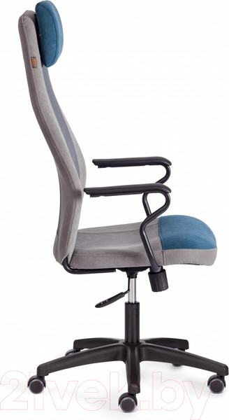 Изображение товара Кресло офисное Tetchair Aviator флок/ткань (синий/серый/серый)