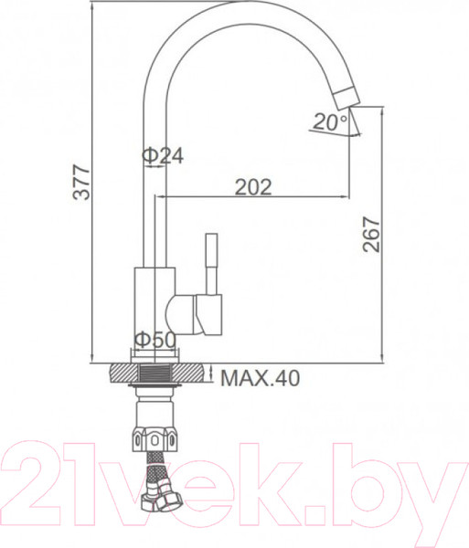 Изображение товара Смеситель Ledeme L4998B-3
