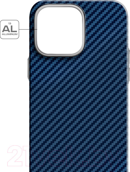 Изображение товара Чехол-накладка Luxo Карбоновые полосы J164 для iPhone 14 (синий)