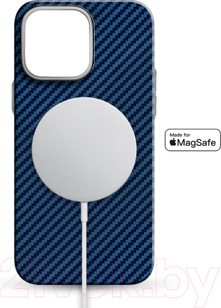 Изображение товара Чехол-накладка Luxo Карбоновые полосы J164 для iPhone 15 Pro (синий)