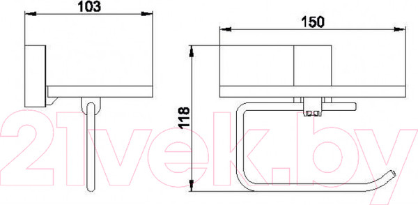 Изображение товара Держатель для туалетной бумаги Wisent WP2703-4
