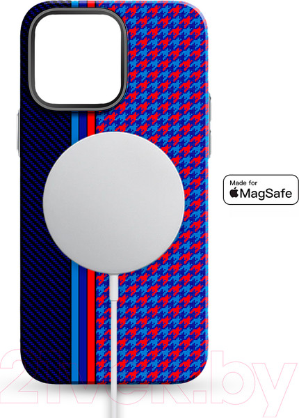 Изображение товара Чехол-накладка Luxo Престижные ромбы J246 для iPhone 15 Pro Max (черный/фиолетовый)