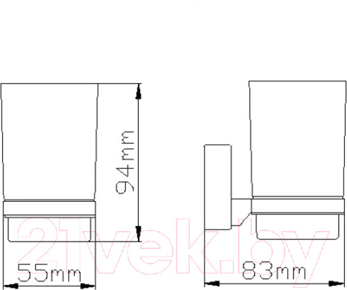 Изображение товара Стакан для зубной щетки и пасты Wisent WP2706
